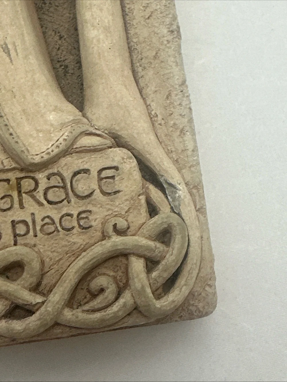 Peace & Grace Angel Wall Plaque - Beige Decorative Wall Art